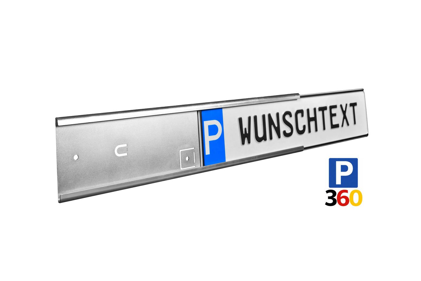 Wandhalterung mit eingeschobenem Parkplatzschild