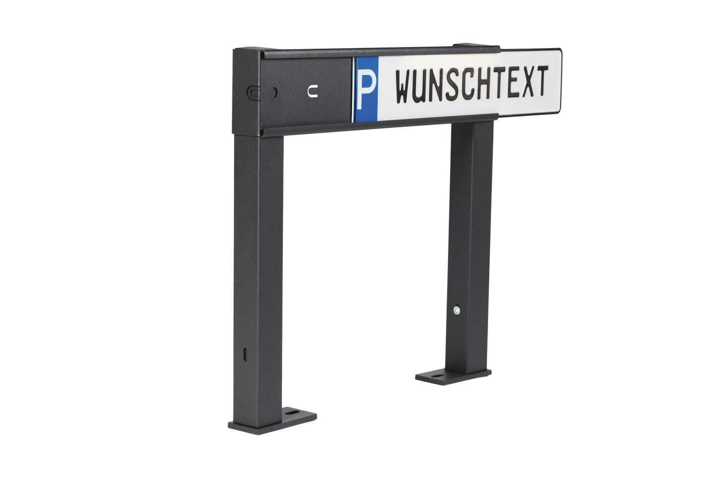 Massive Parkplatzschild Halterung mit individuellem Parkplatzschild