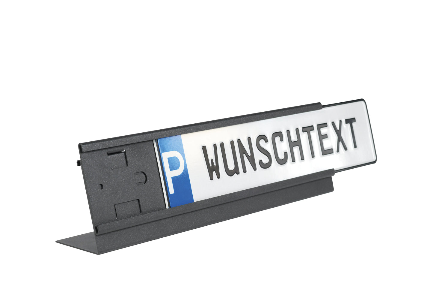 Kennzeichen-Bodenhalterung mit Kennzeichen Wunschtext