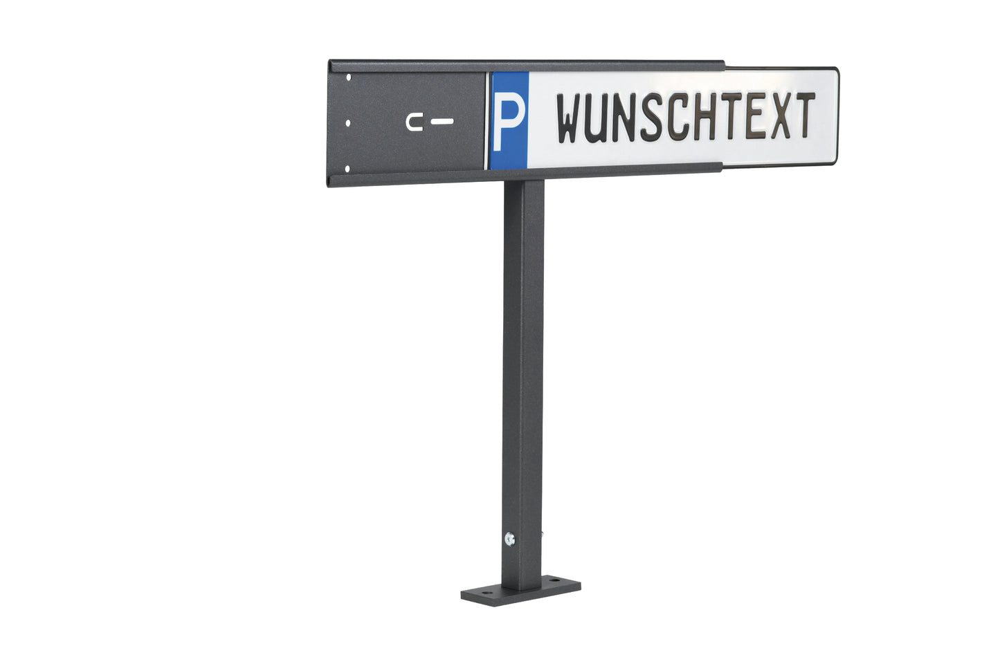 Parkplatzschild Halterung für die Bodenmontage mit individuellem Parkplatzschild